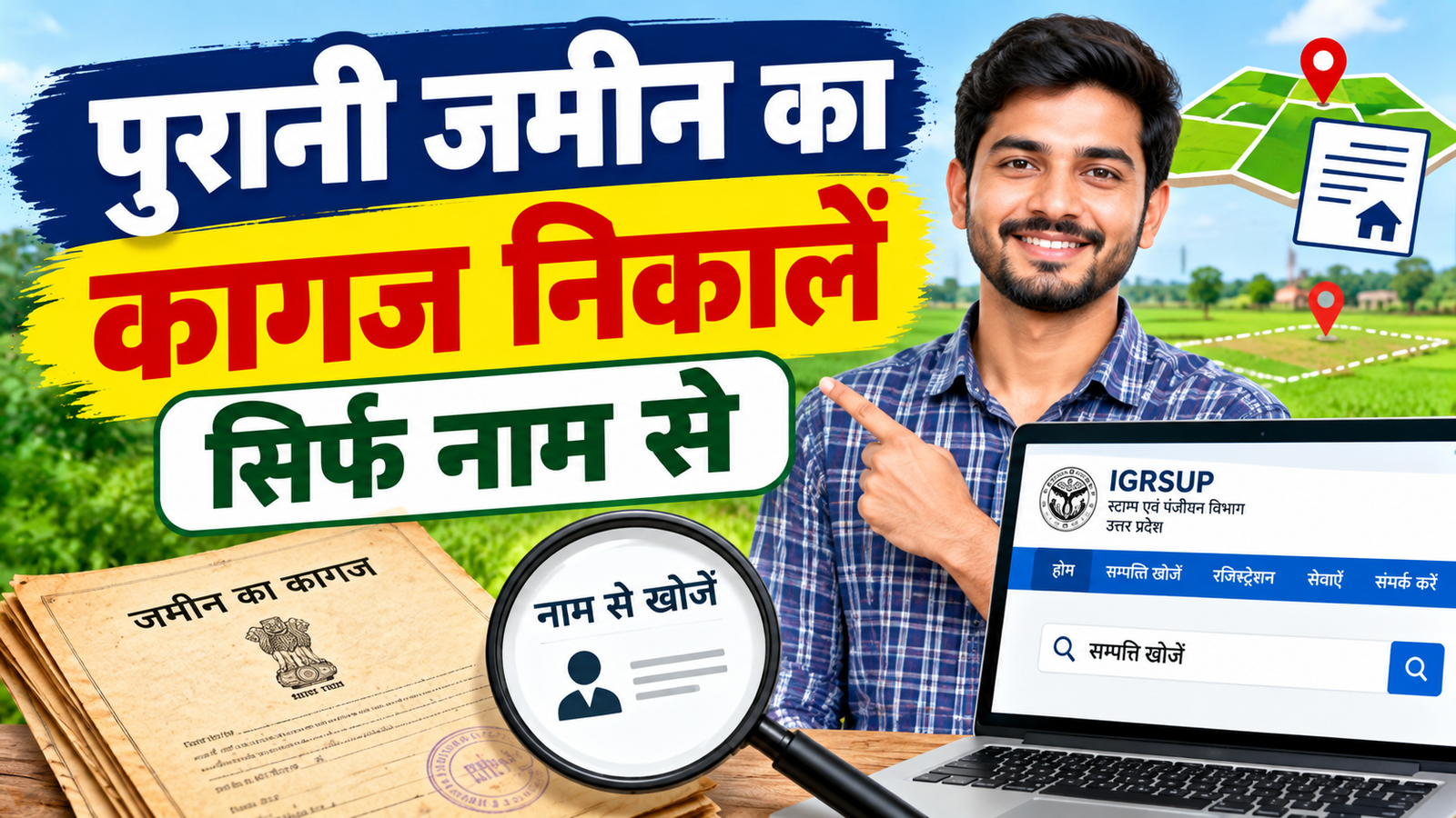 पुरानी जमीन का कागज कैसे निकाले सिर्फ नाम से? जानिए आसान तरीका